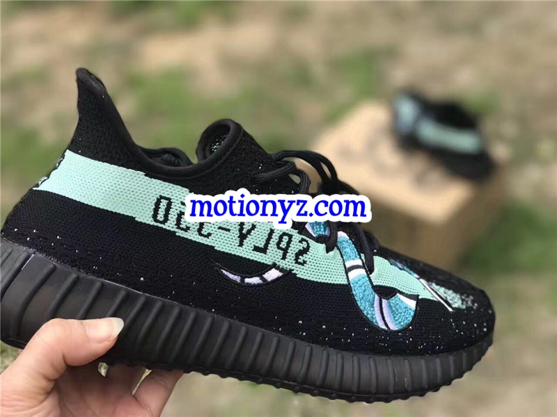 Yeezy Boost 350 V2 Snake Black Tiffiany Blue